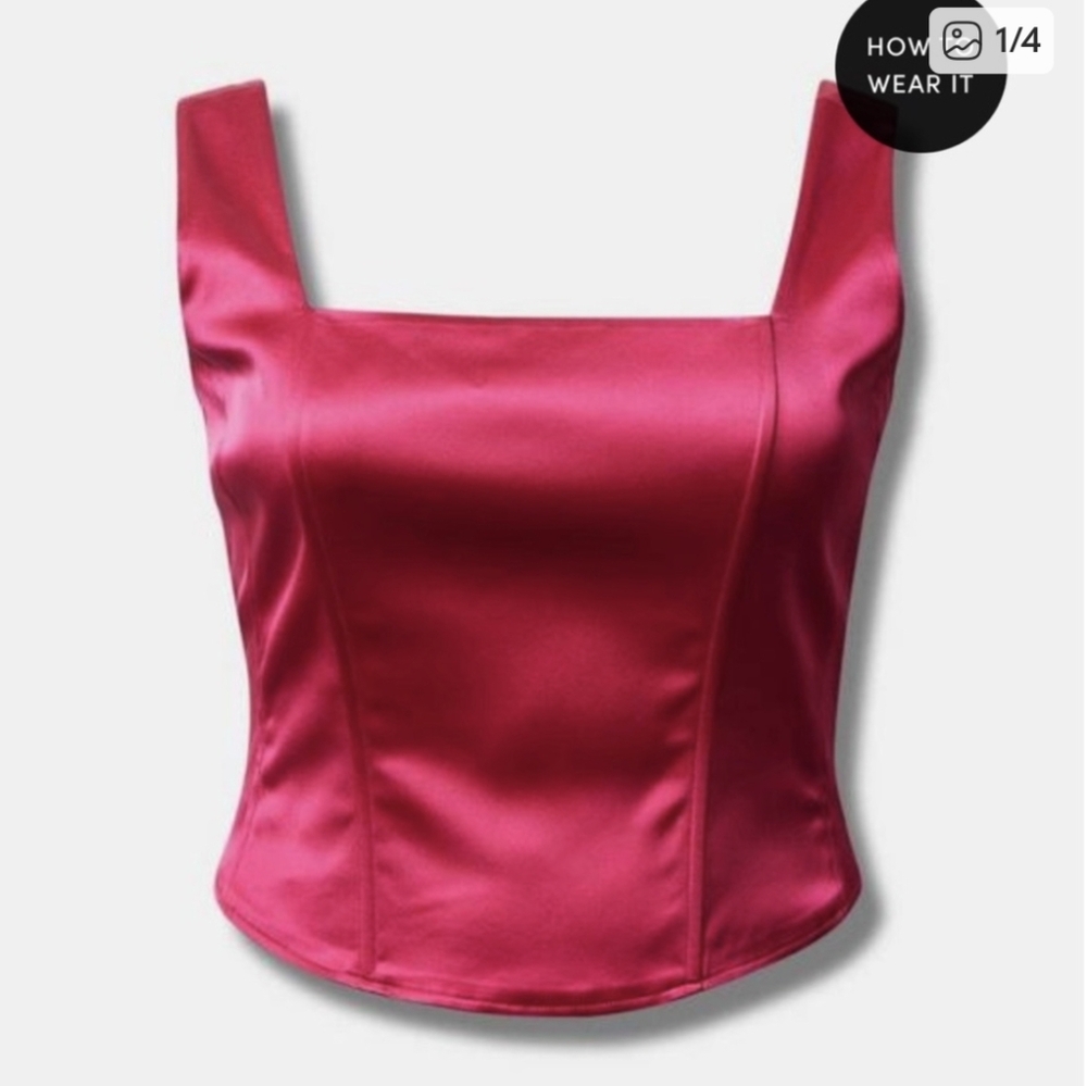 Torrid Hot Pink Satin Camisole Top